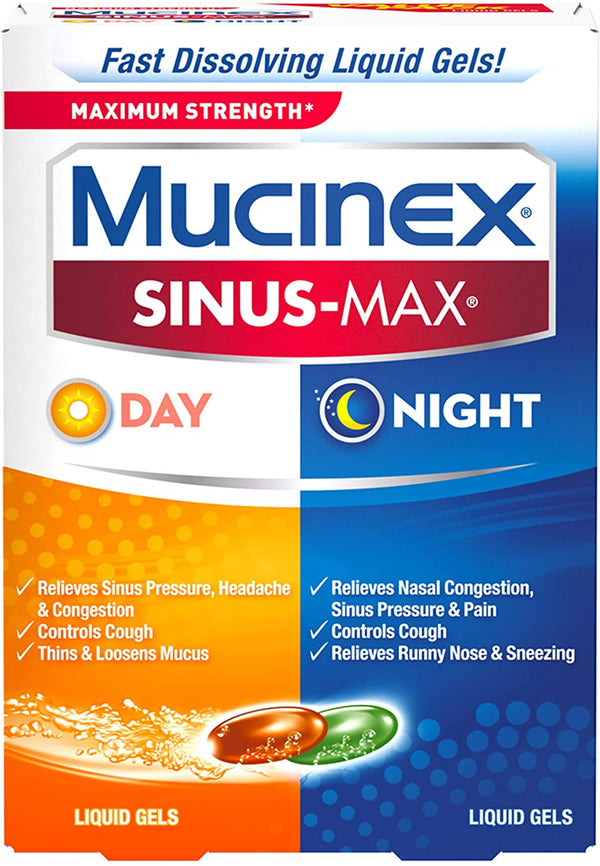 Mucinex Sinus-Max Max Strength Day & Night Liquid Gels (24ct)