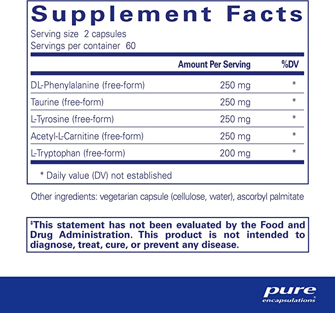 Pure Encapsulations Cognitive Aminos 120 Capsules