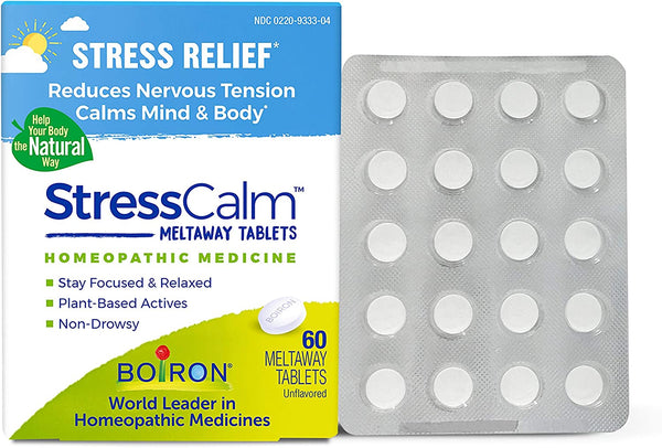 Boiron StressCalm, Homeopathic Medicine for Stress Relief, Reduces Nervous Tension, Calms Mind & Body, 60 Tablets