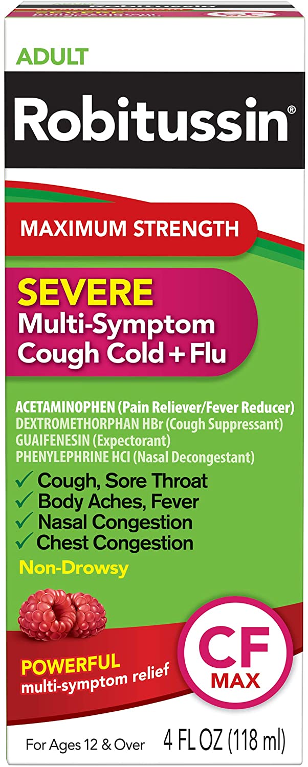 Robitussin Severe CF Maximum Strength Cough, Cold, & Flu Medicine 4 Fl