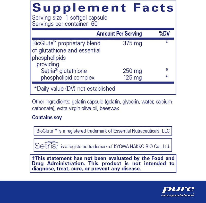 Pure Encapsulations Liposomal Glutathione Softgels