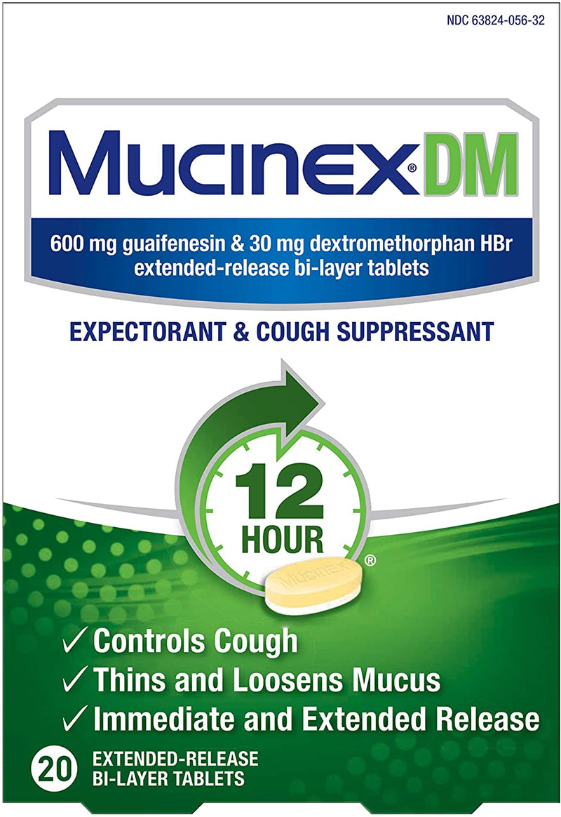 Mucinex Dm Expectorant & Cough Suppressant 20 Tablets