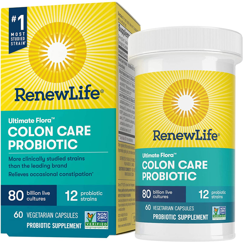 Renew Life Ultimate Flora Extra Care Probiotic 80 Billion 60 Capsules