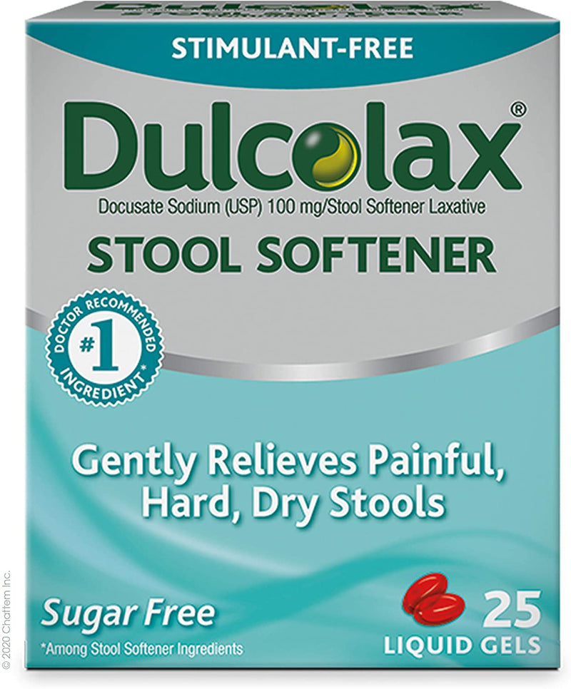 Dulcolax Stool Softener, Liquid Gels, 25 Ct