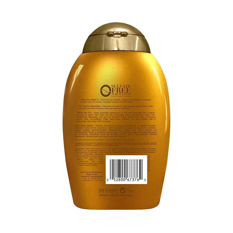 OGX Deeply Restoring+Pracaxi Recovery Oil Anti-Frizz Shampoo 13 oz