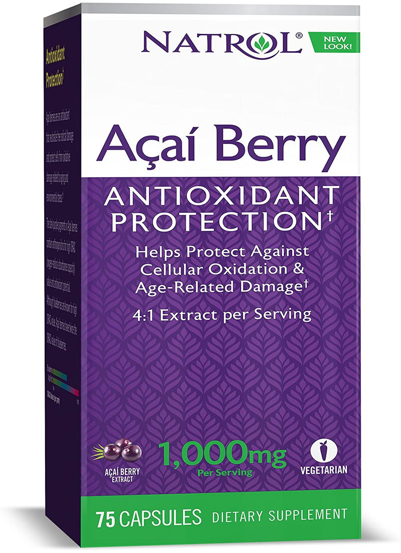 Natrol acai berry 1000 mg cápsulas de bonificación