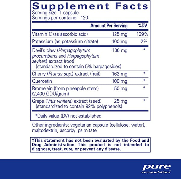 Pure Encapsulations Uric Acid Formula 120 Capsules