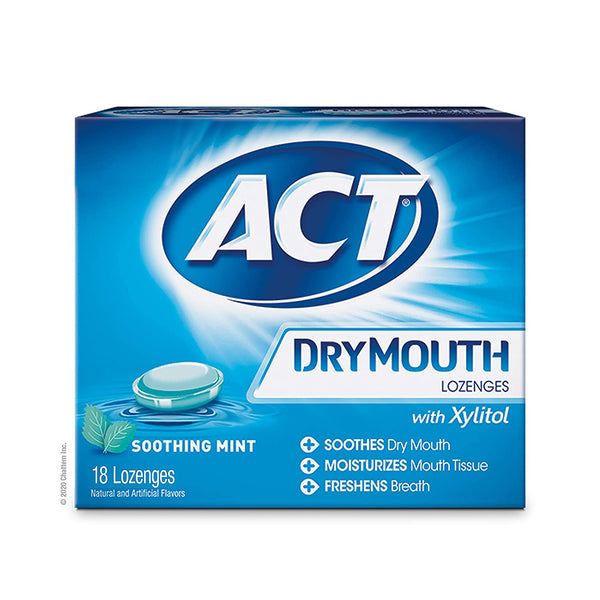 ACT Dry Mouth Lozenges With Xylitol 18 Count