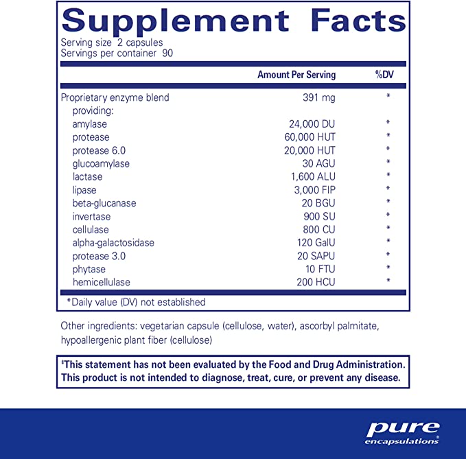 Pure Encapsulations Digestive Enzymes Ultra 180 Capsules