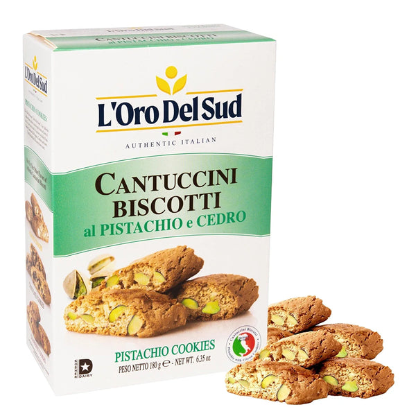 L'Oro Del Sud Cantuccini Biscotti with Pistacchio 6.3OZ