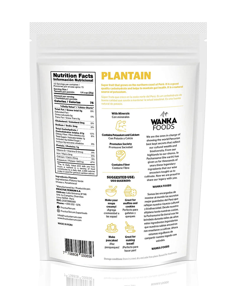 Wanka Foods Plantain Flour 8 oz