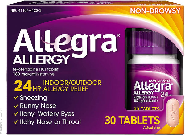 Allegra Adult 24 Hour Allergy Relief Tablets. 30 ct
