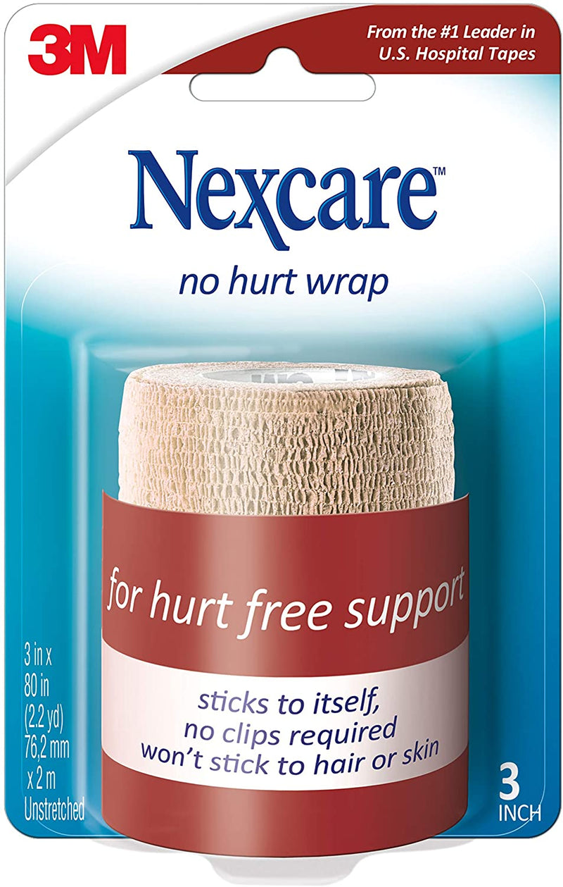 Nexcare No Hurt Wrap, 3 in x 2.2 yd, Unstretched (Coban)
