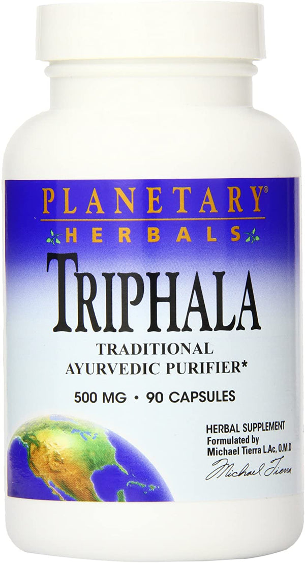 Planetary Herbals Triphala 500 mg Vegetable Capsules