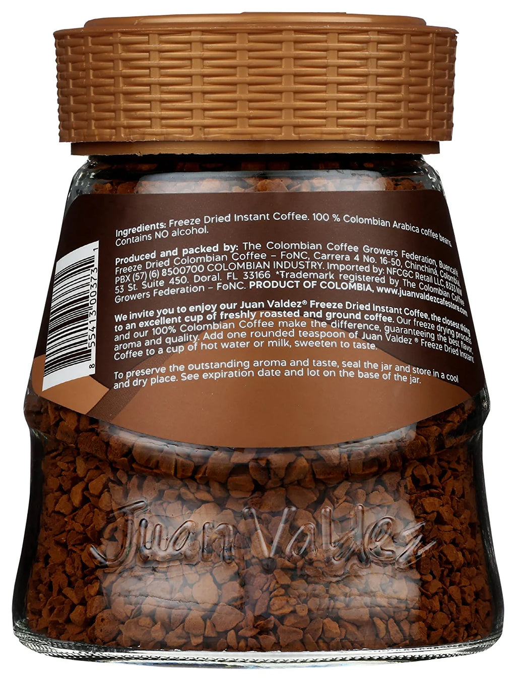 Juan Valdez Instant Freeze Dried Regular Coffee 3.5 OZ Locatel