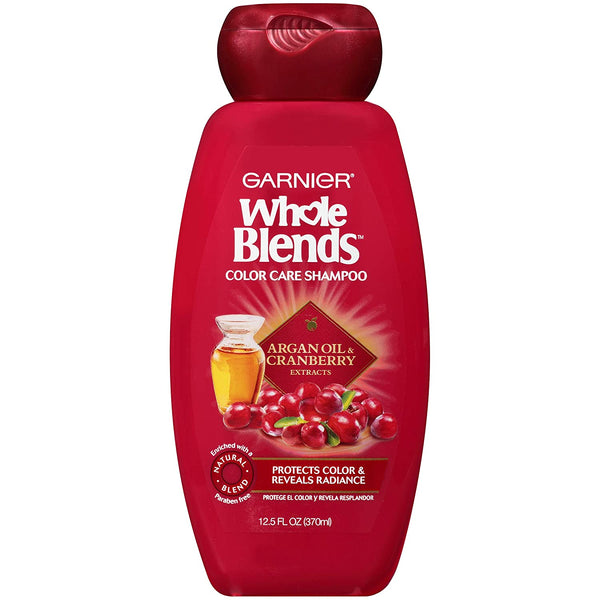 Garnier Whole Blends Color Care Shampoo with Argan Oil and Cranberry Extracts, 12.5 oz