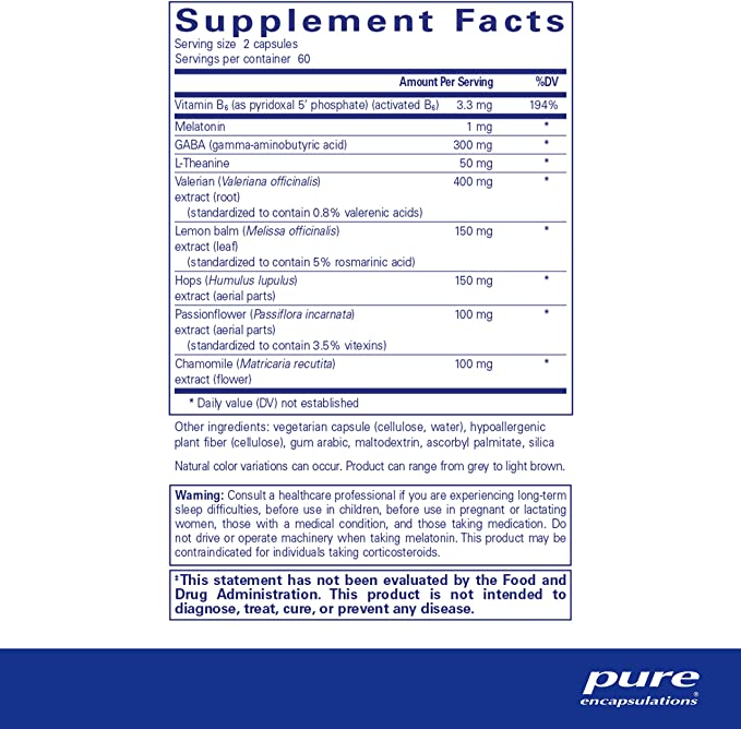 Pure Encapsulations Best-Rest Formula 60 Capsules