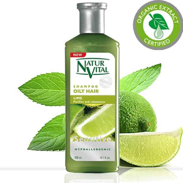 Naturvital-Sensitive Shampoo Oily Hair Lime