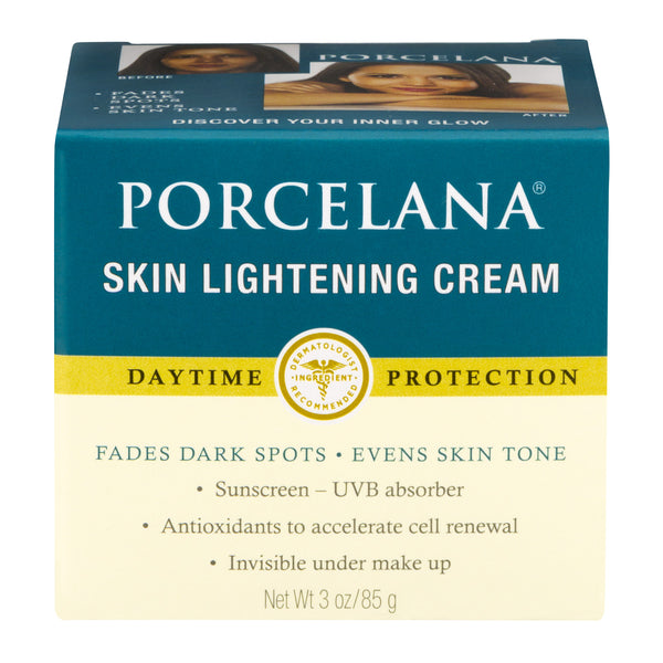 Porcelana Skin Lightening Day Cream and Fade Dark Spots Treatment, 3 oz