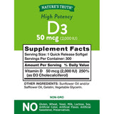 Naturalización de la verdad Natures Vitamina D3 300 Softgels