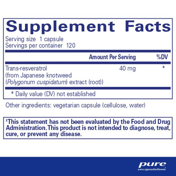 Pure Encapsulations Resveratrol 40 mg Capsules
