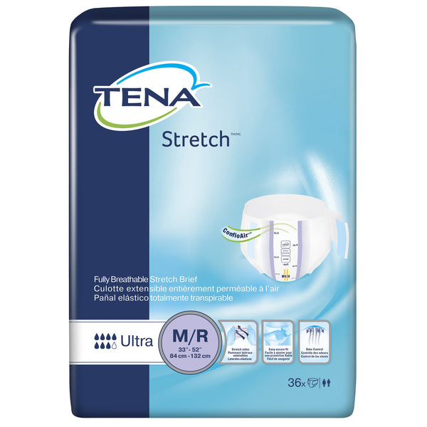 TENA Stretch Ultra Adult Incontinence Brief Heavy Absorbency