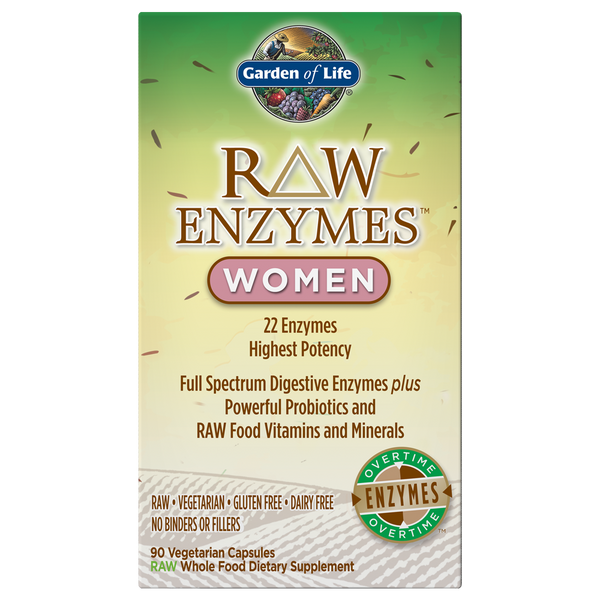 Garden of Life RAW Enzymes Probiotics Capsules for Women, Vegetarian, 90 Ct
