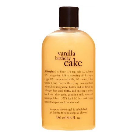 Philosophy Vanilla Birthday Cake Shampoo, Shower Gel & Bubble Bath 16 oz