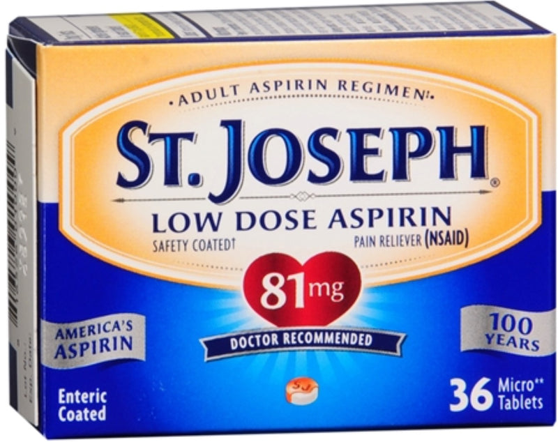 St. Joseph Aspirin 81 mg 36 Enteric Coated Tablets