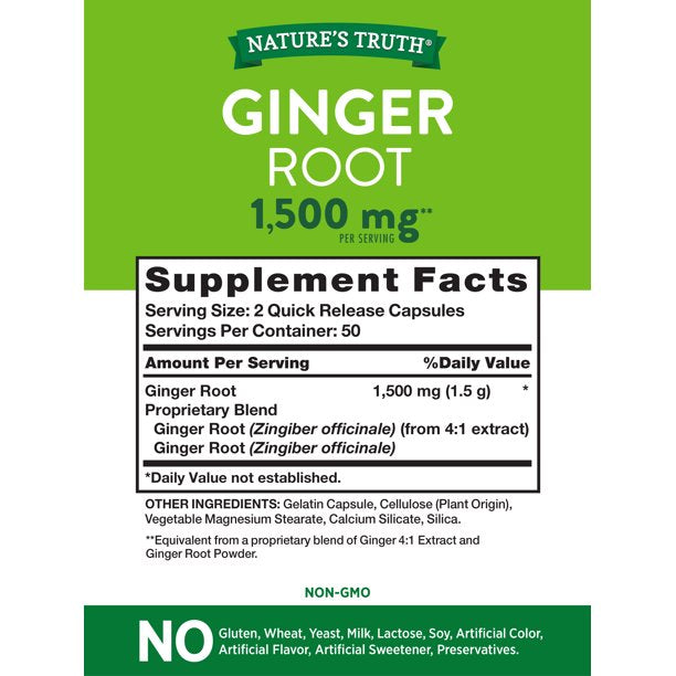 Nature's Truth Ginger Root 550 Mg 100 Cápsulas