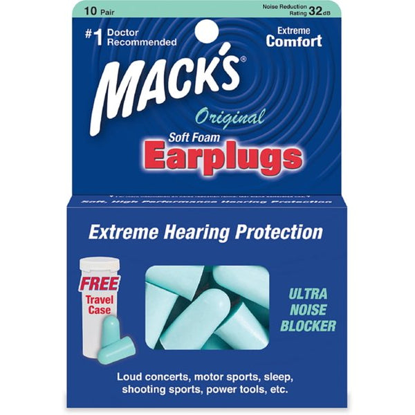 Mack's Safe Sound Soft Foam Earplugs, 10 Pair