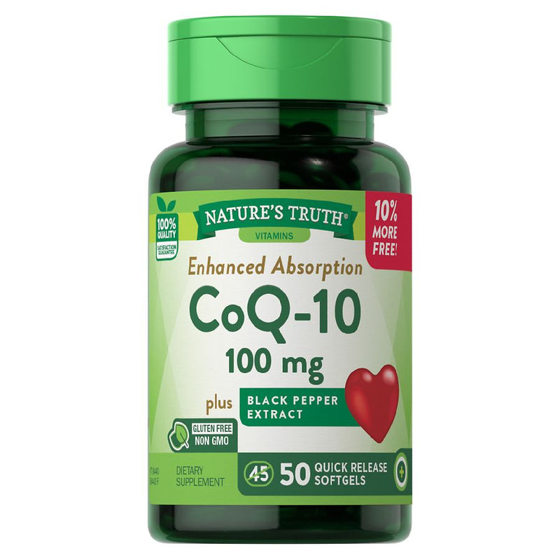 Nature's Truth Coq-10 100 mg más extracto de pimienta negra Softgels