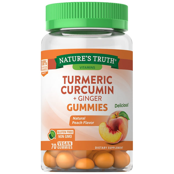 Nature's Truth Turmeric Curcumin and Ginger Peach 70 Gummies