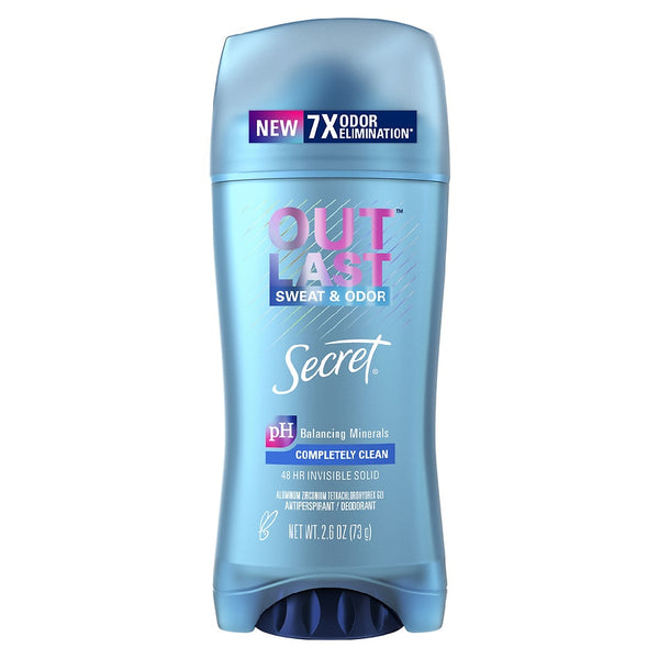 Secret Outlast Invisible Solid Deodorant Completely Clean 2.6Oz
