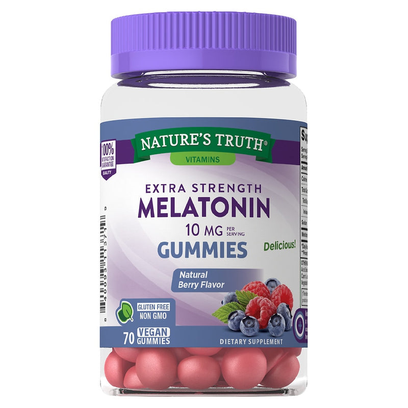 Nature's Truth Melatonin 10 mg Fabor de bayas naturales 70 Gommies