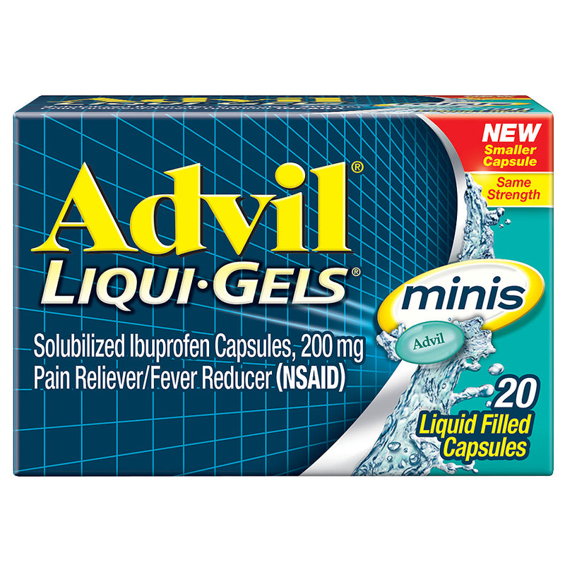 Advil Liqui-Gels Minis Ibuprofen Pain Reliever & Fever Reducer Capsules, 200mg
