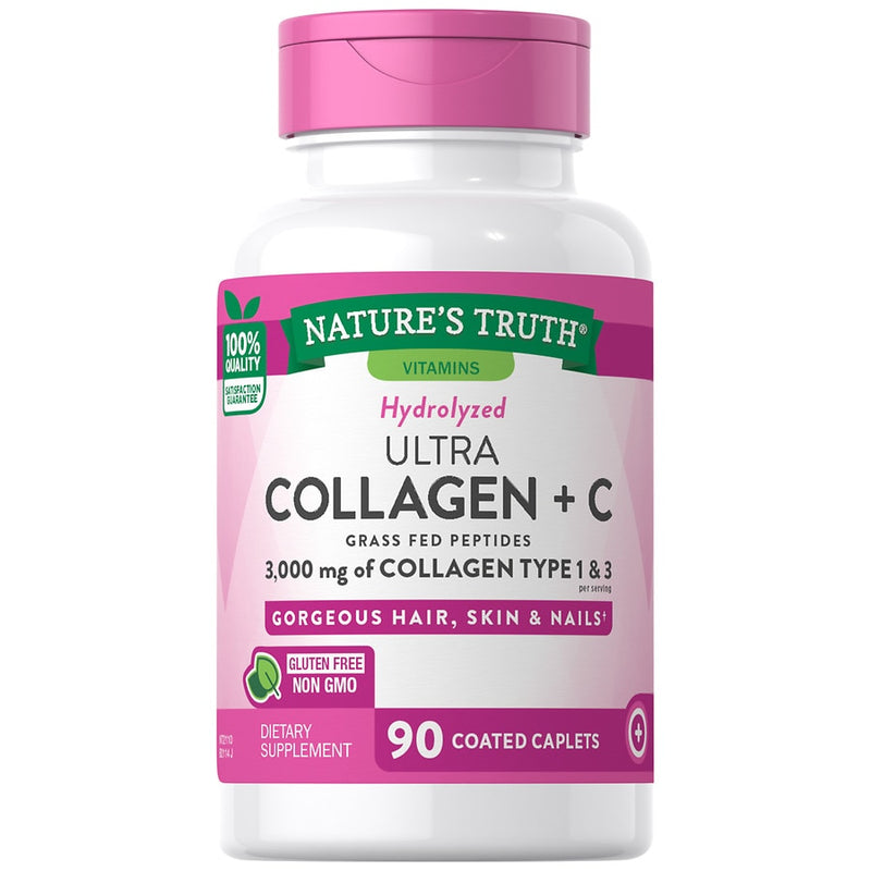 Nature's Truth Hydolyzed Collágeno + Vitamina C 90 Caplets