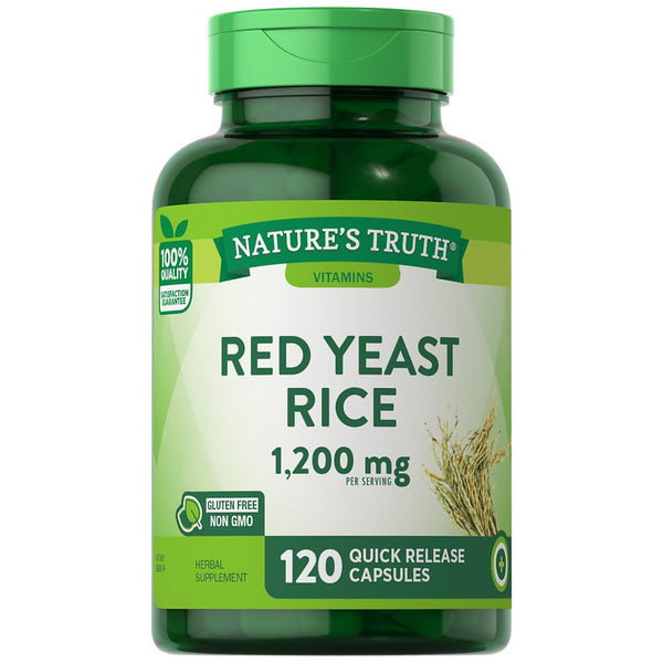 Nature's Truth Red Leves de levadura 1,200 mg 120 Cápsulas