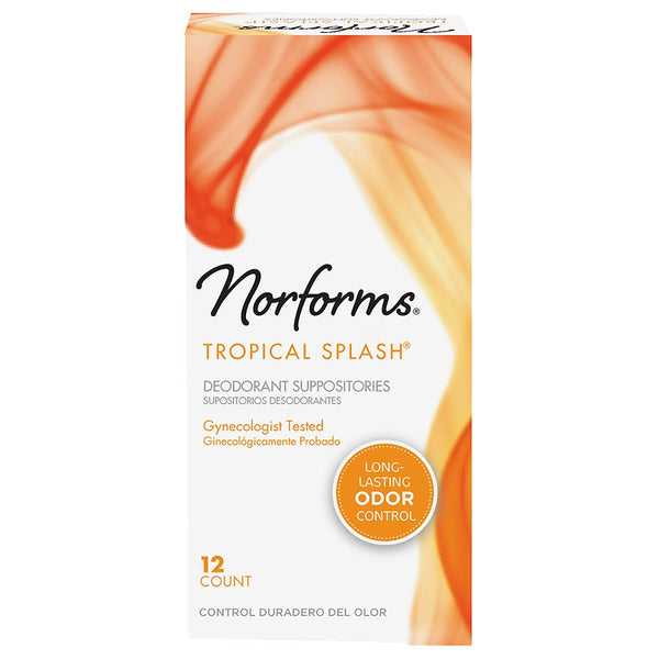 Norforms Feminine Deodorant Tropical Suppositories 12