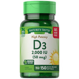 Nature's Truth High Potency Vitamin D3 2000 IU 150 Softgels