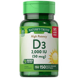 Nature's Truth High Potency Vitamina D3 2000 UI 150 Softgels