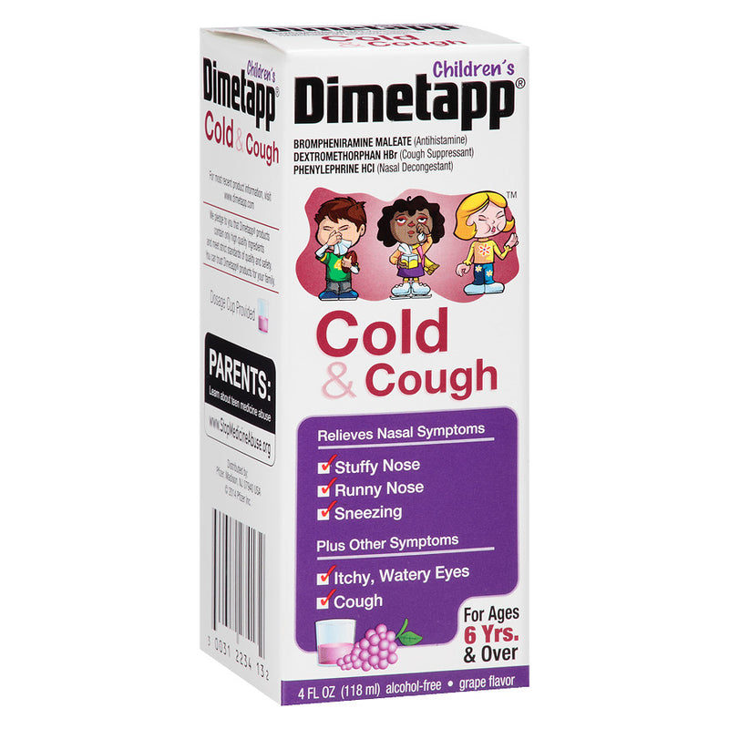 Dimetapp Children's Cold & Cough Liquid Grape 4.0 fl oz