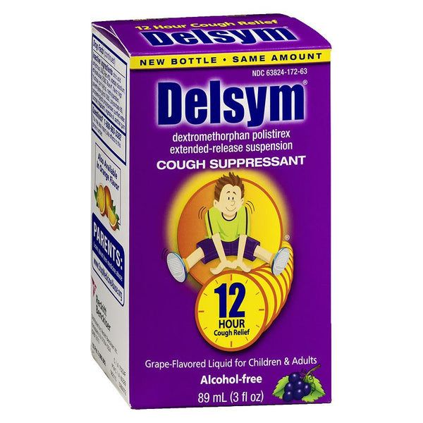 Delsym Children's Cough Suppressant, 12 Hour Grape 3 fl oz