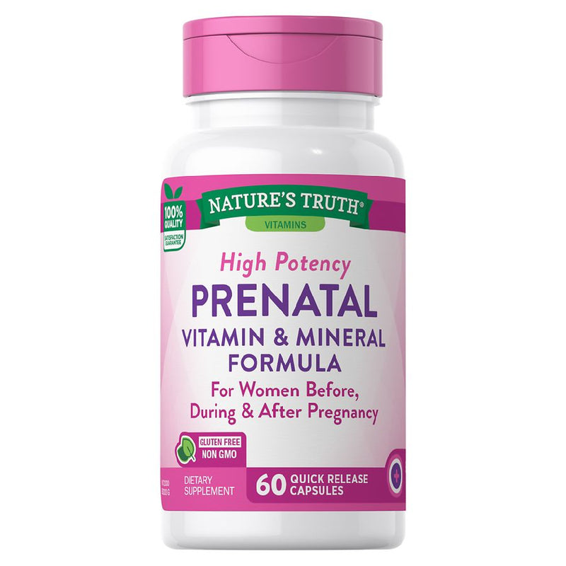 La verdad de la naturaleza vitamina prenatal y fórmula mineral 60 cápsulas