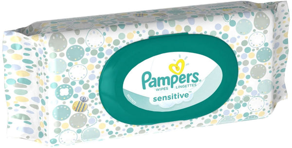 Pampers Baby Wipes Sensitive, With Fitment, 56 count