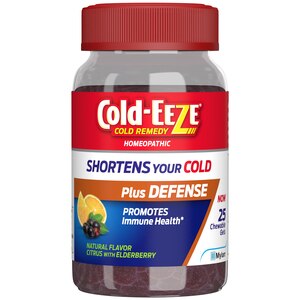 Cold-Eeze Plus Defense Chewable Gels Citrus with Elderberry 25 ct