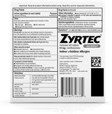 Zyrtec Tabletas de alivio de alergia de 24 horas, 10 mg de cetirizina HCl Antihistamine Allergy Medicine, 45 Ct