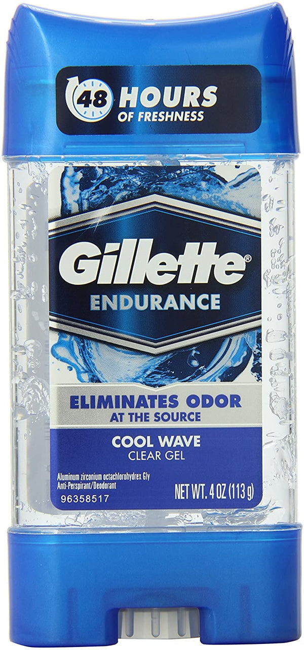 Gillette Endurance Clear Gel Cool Wave Deodorant 4Oz