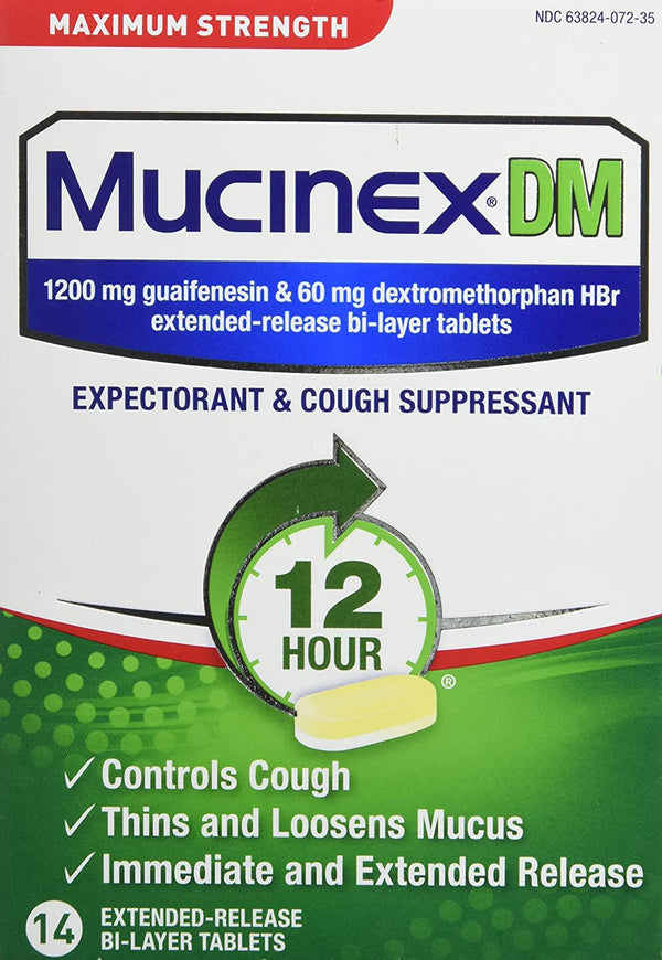Mucinex DM Maximum Strength 12-Hour 14 Tablets