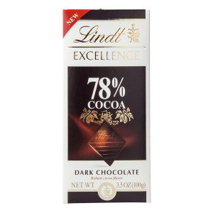 LINDT EXCELLENCE 78 % COCOA DARK CHOCOLATE 3.5 OZ BAR